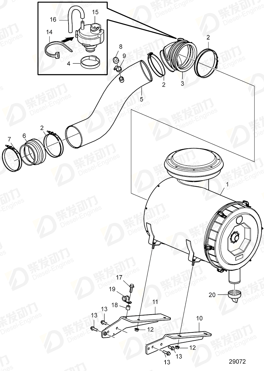 volvo penta Bracket 21377722 Drawing volvo penta Bracket 21377722 Drawing